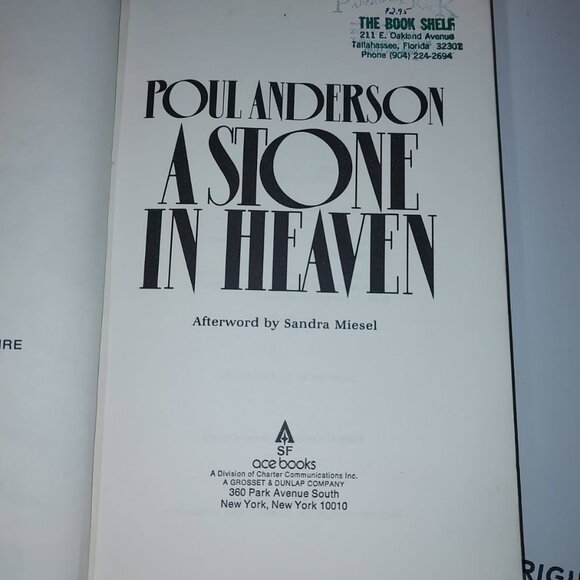 1979 Book: A Stone in Heaven By Poul Anderson-1st Edition-SC-AS IS - Picture 5 of 12